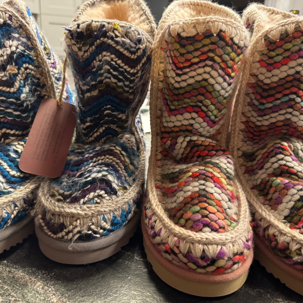 Mou Multicolor Zigzag Knit Boots - Picture 5 of 5